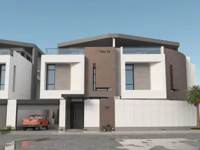 Private Residential Villas Complex  3D model