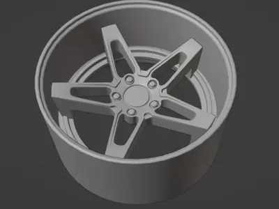 Sevenk Korsa scalable and printable rims 3D print model