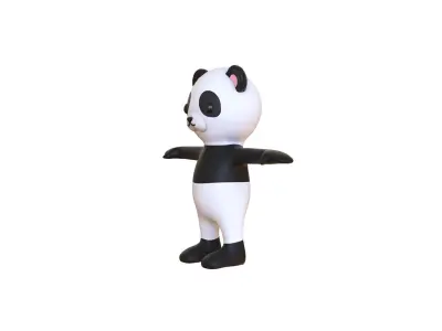 Low-Poly Panda 01 Low-poly 3D model