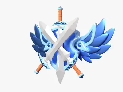 Platinum Tier 3D Illustration 3D model