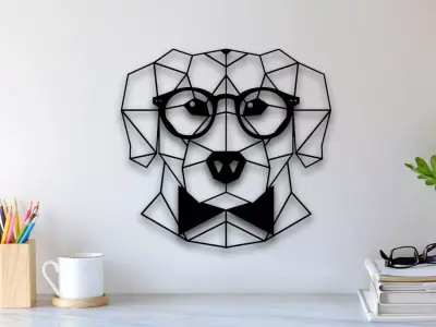 Dog Wall Art 3D print model shop