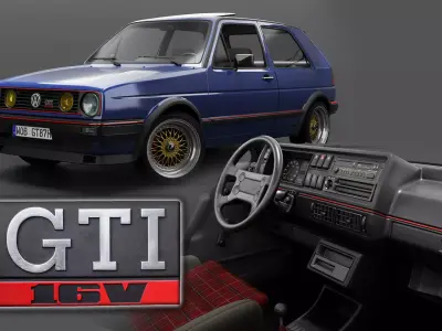 VW Golf GTI 16V MK2 - Complete Model  3D model