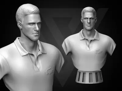 Novak Djokovic 3D Printable 3D print model