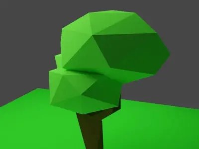 Low Poly Tree polygonal Free low-poly 3D model