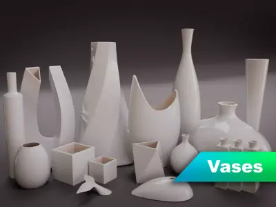Modern Vases Collection  3D model