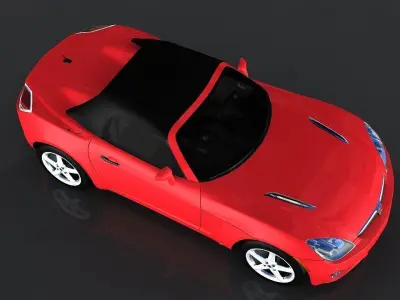 Saturn SkyRed Line Low-poly 3D model