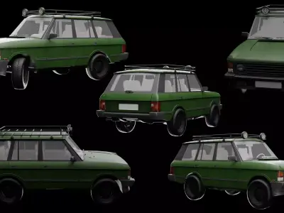 Range rover Rigged  Low-poly 3D model