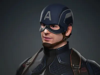 Masked Super Soldier Captain America Avengers Marvel Chris Evans 3D model