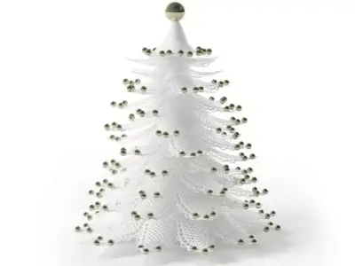 White Christmas Tree 3D model