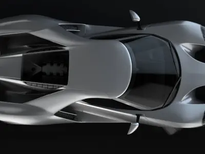 GT 2017 Racing Car Model 3D model