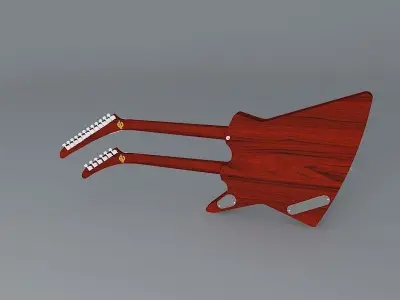 Gibson Explorer double neck guitar Free 3D model