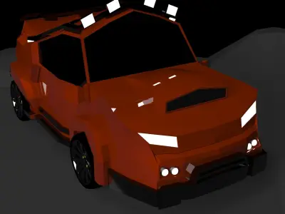 car modern concep design Low-poly 3D model