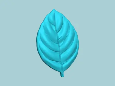Basil Leaf Mold - Artificial Herb Molding Tool 3D print model