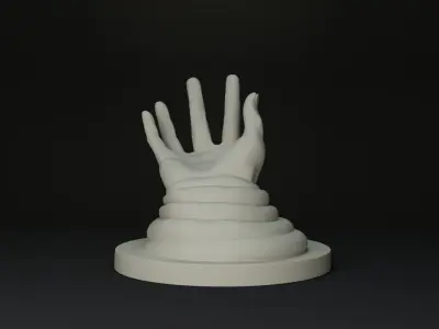 hand bookstand 3D print model