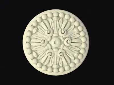 Central decor ornament for furniture 3D model 192