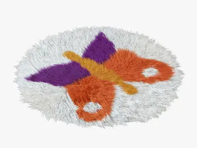 Carpet childrens butterfly 3D model