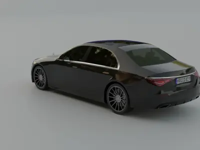 Mercedes-Benz S-Class W223 Low-poly 3D model