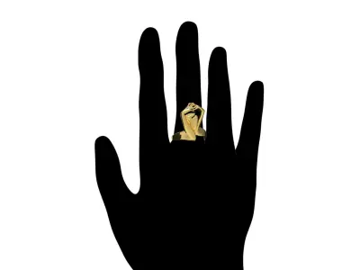 Elegant womens ring 3D print model