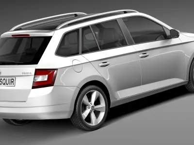 Skoda Fabia Combi 2015 3D model
