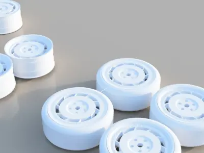 1 10 RC HEX  12mm 3P Salad Shooter Inspired Wheels 3D print model