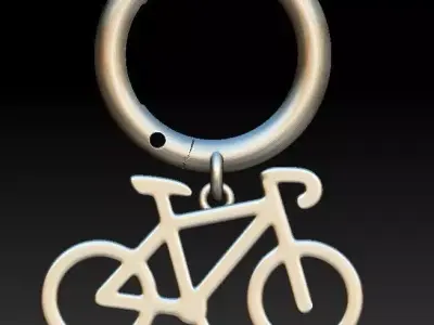 Monoearring earring bike bicycle  3D print model