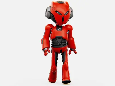 TOON DROID Y-200 Rigged for Unreal Engine - Unity - MIXAMO 3D model
