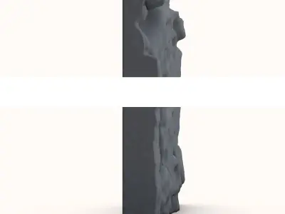 Layered Granite Wall Environment 3D model