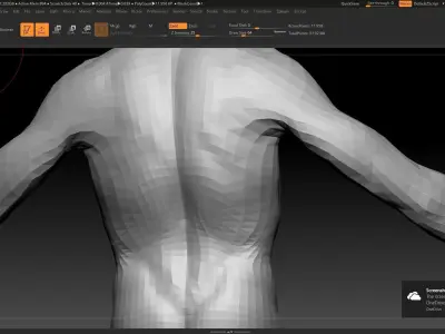 monkey low poly human body Low-poly 3D model