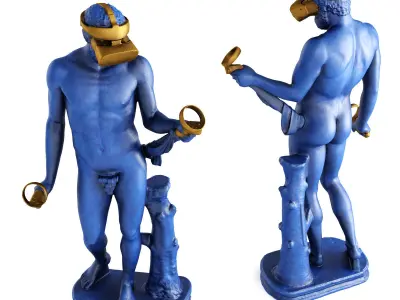 VR Greek Philosopher Low-poly 3D model