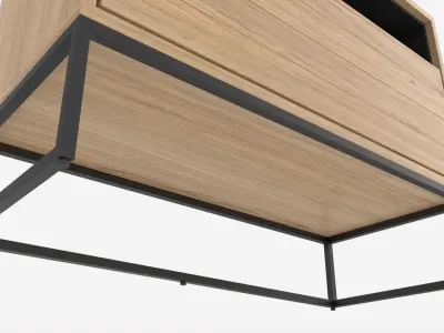 Short sideboard with drawers 3D model