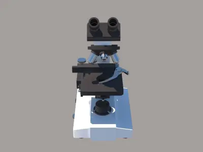 Microscope Low-poly 3D model