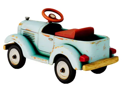 Retro Kids Toy Car 3D model
