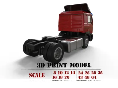 3d printer files F2000 truck trailer German Truck COE 3D print model