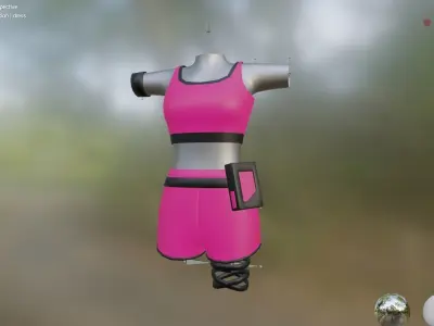 Sportwear 3D Model Zepeto Item Template FBX Prefab Unity Low-poly 3D model
