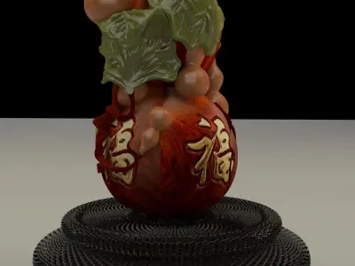 Chinese gourd 3D model