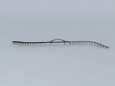 Taoyuan Dasi Down Tianjin Bridge Kanjin Bridge, Taoyuan, Taiwan Free 3D model