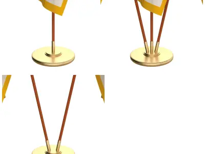 Rhode Island Flag Pack 3D model
