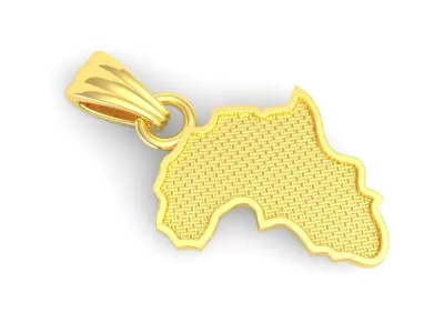 Africa Map Pendant  3D print model