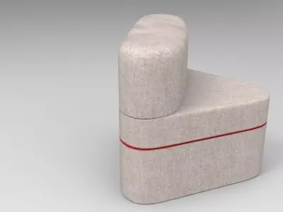 Liecha Armchair Low-poly 3D model