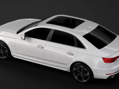 Audi A4 L 45 TFSI quattro S line B9 2016 3D model