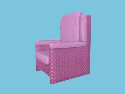 Pink Beauty Armchair - Furniture Interior Design Free low-poly 3D model