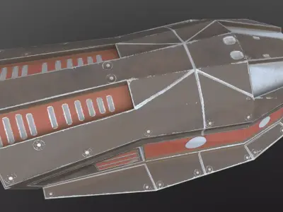 Universal ship-1-pak-1 Low-poly 3D model