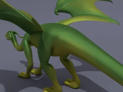 Cartoon Dragon Simply 3D model