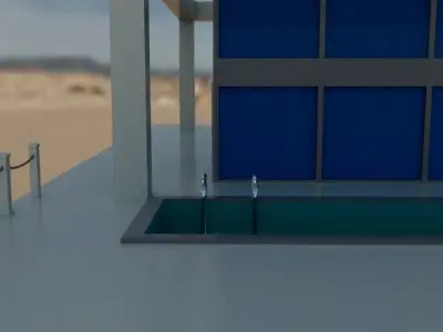 NURAI Islands Water and Beach Villa Beach and Pool House 3D model