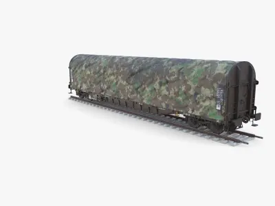 CFR Sliding Tarp Rail Car v3 3D model