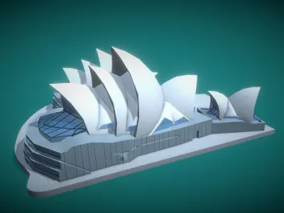 World Famous Buildings  Low-poly 3D model