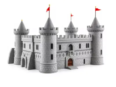 Medieval Stone Castle model pack Low-poly 3D model