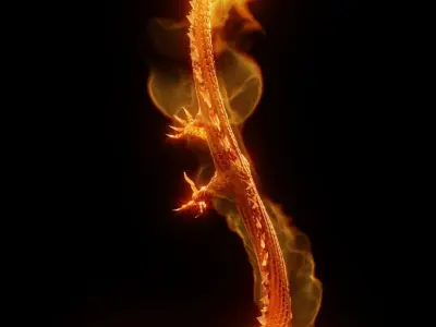 Hong Kong Dragon - Fire Dragon Low-poly 3D model