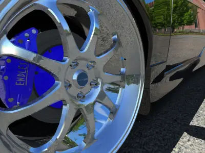 WORQ Emotion XD9 Wheel Rim Low-poly 3D model
