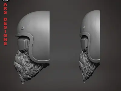 biker gorilla 2 Bas relief for CNC 3D print model